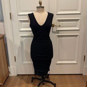 James Perse black jersey dress